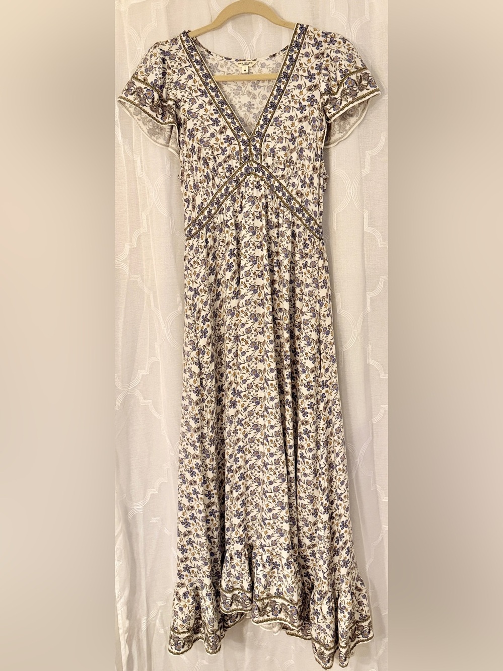 Max Studio London Floral Boho Maxi Dress Size Medium